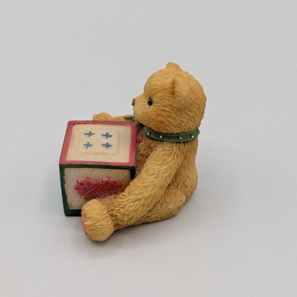 Cherished Teddies Bear with ABC "V" Block (158488V) 1995 - Picture 6 of 10